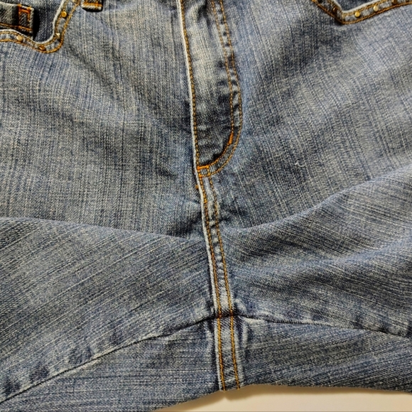Coldwater Creek women's denim jeans,straight leg,high rise, studs,sz 10,Boho. - Picture 6 of 16
